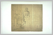 Репродукция картины "partial study of the composition of the return of marcus sextus" художника "пьер-нарцисс герен"
