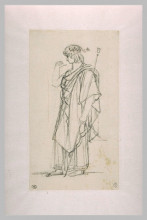 Копия картины "the figure of orestes, standing draped" художника "пьер-нарцисс герен"