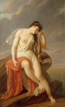 Картина "sappho on the leucadian cliff" художника "пьер-нарцисс герен"