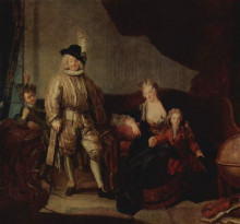 Репродукция картины "family portrait of baron von erlach" художника "пэн антуан"