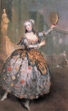 Репродукция картины "portrait of the dancer barbara campanini aka la barbarina" художника "пэн антуан"
