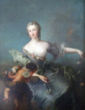 Копия картины "portrait of louise albertine von grappendorf as flora" художника "пэн антуан"