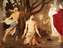 Картина "the beheading of st. john the baptist" художника "пюви де шаванн пьер"