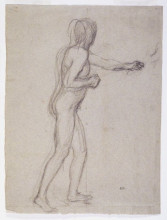 Картина "study of a standing male nude" художника "пюви де шаванн пьер"
