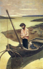 Репродукция картины "the poor fisherman" художника "пюви де шаванн пьер"