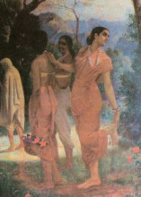 Репродукция картины "shakuntala" художника "рави варма"
