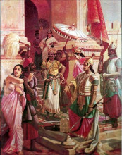 Копия картины "victory of meghanada" художника "рави варма"