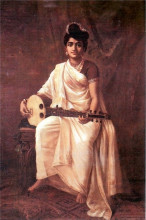 Репродукция картины "malabar lady" художника "рави варма"
