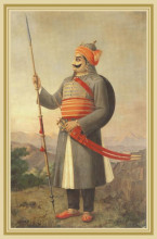 Копия картины "maharana prathap singh" художника "рави варма"