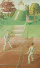 Репродукция картины "tennis (triptych, centre panel)" художника "равилиус эрик"