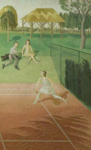 Репродукция картины "tennis (triptych, right wing)" художника "равилиус эрик"