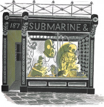 Репродукция картины "submarine engineer" художника "равилиус эрик"