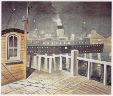 Репродукция картины "s.s. brighton leaving newhaven" художника "равилиус эрик"