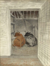 Копия картины "two cows" художника "равилиус эрик"