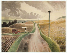 Копия картины "wiltshire landscape" художника "равилиус эрик"