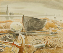 Картина "anchor and boats, rye" художника "равилиус эрик"