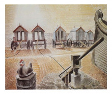 Копия картины "bathing machines. aldeburgh" художника "равилиус эрик"