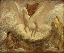 Копия картины "pegasus departing" художника "райдер альберт пинкам"