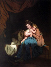 Картина "lady wilmot and her child" художника "райт джозеф"