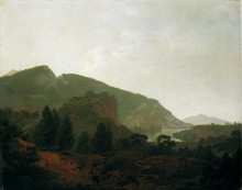 Копия картины "italian landscape" художника "райт джозеф"