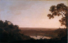 Копия картины "lake nemi" художника "райт джозеф"
