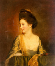 Репродукция картины "portrait of susannah leigh" художника "райт джозеф"