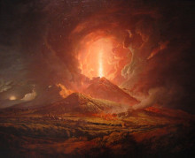 Репродукция картины "vesuvius from portici" художника "райт джозеф"