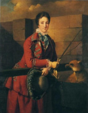 Копия картины "mrs. wilmot in riding dress" художника "райт джозеф"