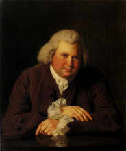 Копия картины "portrait of dr erasmus darwin (1731-1802) scientist, inventor and poet, grandfather of charles darwin" художника "райт джозеф"