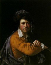 Репродукция картины "self portrait at the age of about forty" художника "райт джозеф"
