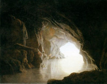 Копия картины "a cavern, evening" художника "райт джозеф"