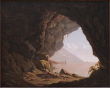 Копия картины "cavern, near naples" художника "райт джозеф"