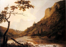 Копия картины "matlock tor by daylight" художника "райт джозеф"
