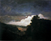 Картина "arkwright&#39;s cotton mills by night" художника "райт джозеф"
