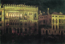 Картина "ворец ка д&#39;ордо в венеции при луне" художника "айвазовский иван"