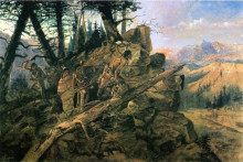 Картина "plunder on the horizon" художника "рассел чарльз марион"