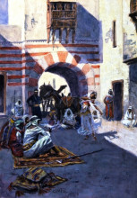 Копия картины "street scene in arabia" художника "рассел чарльз марион"