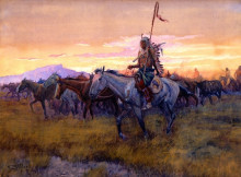 Картина "stolen horses [no. 3] (detail)" художника "рассел чарльз марион"
