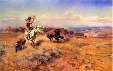 Картина "horse of the hunter" художника "рассел чарльз марион"