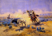 Картина "cowboys from the quarter circle box" художника "рассел чарльз марион"
