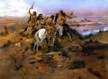 Копия картины "indians discovering lewis and clark" художника "рассел чарльз марион"