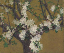 Репродукция картины "almond tree in blossom" художника "расселл джон питер"