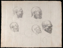 Репродукция картины "five studies of vincent van gogh" художника "расселл джон питер"