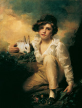 Копия картины "boy and rabbit" художника "реборн генри"