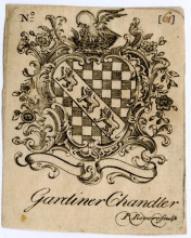 Репродукция картины "gardiner chandler bookplate" художника "ревир пол"