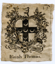Репродукция картины "isaiah thomas bookplate" художника "ревир пол"