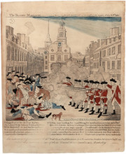 Копия картины "the bloody massacre in king-street, march 5, 1770" художника "ревир пол"