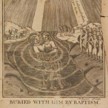 Репродукция картины "jesus in the jordan river with john the baptist" художника "ревир пол"