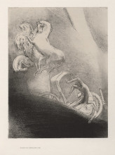 Копия картины "he falls, head-first, into the abyss (plate 17)" художника "редон одилон"