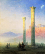 Копия картины "афинский акрополь" художника "айвазовский иван"
